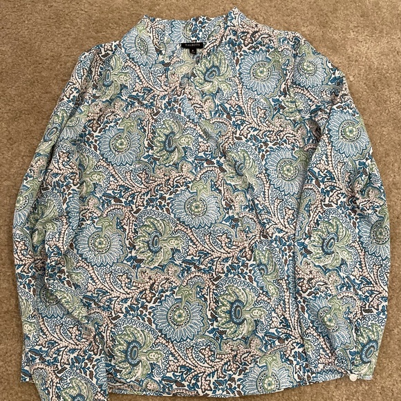 Talbots wrap style blouse - Picture 4 of 9